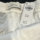 Abercrombie   Fitch Women s White Tailored Linen Blend Wide-leg Pants 34 Short