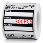 For Oil Change Stickers Vinyl 300 Pcs 2 x 2  Service Black Stickers  Next Servic