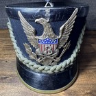 Rare Antique Us Military Militia Shako Dress Hat 3rd Regiment Eagle Plume Helmet