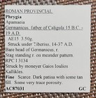 Roman Caesar Germanicus Caligula s Father Genuine Ancient Coin Necklace With Coa