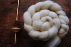 Romney Undyed Natural Ecru White Combed Top Wool Roving Spinning Felting - 4 Oz