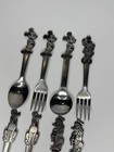 Vintage Disney Bonny Japan Stainless Kids Flatware Mickey Minnie Donald Set Of 8