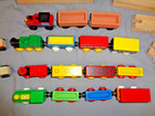 Wooden Railway Train Set - Brio Compatible - Kidkraft Locomotive   Tracks