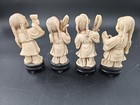 Vintage Resin Carved Style 5  Figurine Set-asian  Decorative Statues Italy 