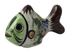 Vintage Mexican Folk Art Pottery Fish Figurine Signed