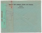 Palestina Haifa 1940 Barclays Bank Cover  Many Rare Censored  Very Scarce 