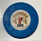 Rare 1970s Vintage Poker Chip Pioneer Casino  1 Laughlin Nevada