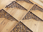 6 Large Shelf Braces Wall Brackets Cast Iron Brackets Vine Garden Corbels Rustic