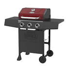 Outdoor Bbq Expert Grill 3 Burner Propane Gas Grill In Red  30 000 Total Btus