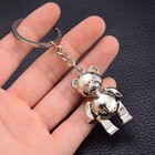 Cute Mini Metal Car Teddy Bear Key Ring Chain 3d Keyfob Keychain Keyring Gift