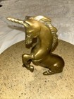 Vtg Heavyweight 5    Tall Vintage Unicorn Statue Made Of Solid Brass Figurine
