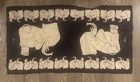 Rare Vera Neumann Linen Tea Towel Elephant Kitchen Brown 27    X 14 5   