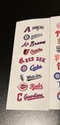 gloss  30 Mlb Team Logos Sports Card Dividers Sticker Labels Set