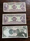 Banco Central De Venezuela 1990 Banknotes Lot  10   20 Bolivares  3  Free Ship