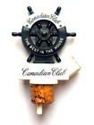 Canadian Club Liquor Bottle Pourer Spout Stopper Ship Wheel Vintage