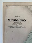 1877 Part Of City Of Muskegon Plat Map  County Atlas Michigan  Laketon  Lake St 