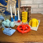 Rare 1960s Marx Moon Base Playset W  Original Box Sci-fi Space Toy