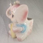 Elephant Ceramic Pastel Baby Nursery Planter Retro Original Japan Vintage 3204