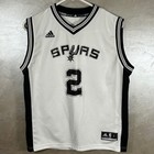 Adidas San Antonio Spurs Kawhi Leonard 2 Jersey Kids Large 14-16 Nba Basketball