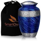 Smartchoice Adult Cremation Urn - Large Memorial Funeral Burial Urns Blue