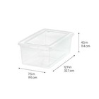 5 Qt Plastic Storage Bins With Lids  Stackable Totes  Containers  Clear  20pk