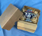 Vintage Occupied Japan Blue   Red On Chrome Table Lighter Patricia