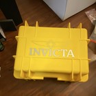 Invicta Men s Wristwatch Lot Of 8 With Yellow Invicta Watch Storage Case