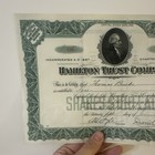 Hamilton Trust Company Stock Certificate Capital Stock  200 000