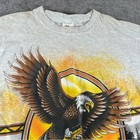 Vintage Sunrise Sportswear Shirt Mens Xl Grey Eagle Aop Wrap Around Nature 90s