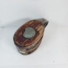 Vintage Hardwood Double Sailboat Block With Beckett Nautical Marine