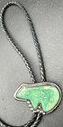 Vintage Sterling Silver Turquoise Bolo Tie Bear Zuni Navajo Artist Signed R