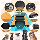 Large Dog Dock Ramp With Water Hammock 5 6   4ft  Inflatable Dog Water Ramp P   