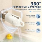Baby Bath Spout Cover  Soft Silicone Faucet Cover For Bathtub pure White 