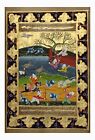 Vintage Rare Islamic Art  Persian Miniature Painting Handmade Manuscript