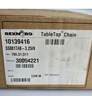 Rexnord Table Top Chain 10139416  Ss881tab-3 25in 10ft  Stainless Steel 