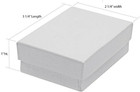Jewelry Gift Boxes White Paper Swirl Cardboard 25 Pk Cotton Filled 3x2x1 Inch