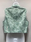 Vintage Miss Dorby Vest Green Floral Jacquard 1990   s Sleeveless No Size Tag Xl