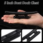 Chsoejuf 4pcs Boat Dock Cleats 5 Inch Black Nylon Boat Cleat Marine Grade Rop   