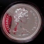 1975 Canadian Dollar Silver Coin  Calgary With Box  Uncirculated 607 