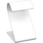 White Faux Leather Earring Stand   2 Ring Finger Displays Jewelry Countertops