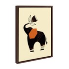 Modern Elephant Framed Canvas Art Print By Amber Leaders Home Wall Decor 18x24