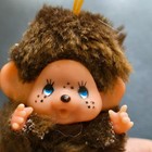Vintage Mini 3  Russ Berrie Monchhichi Brown Plush Ornament 1978 Korea