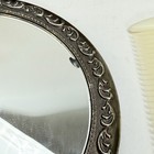Vintage Ornate 3 Piece Dresser Vanity Set Silver Plated Mirror  Brush  Comb
