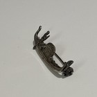 Vintage 800 Silver Venetian Figure Gondola Boat Brooch European Travel Scenic
