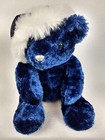 Dan Dee Teddy Bear Christmas Plush Stuffed Blue Silver White Santa Hat Dandee
