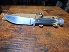 Vtg Queen Steel  98 Fixed 4  Blade Skinner Hunting Knife W  Leather Sheath