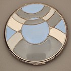 Vintage Estee Lauder Art Deco Makeup Compact Blue Gray Enamel Mirror Powder Case