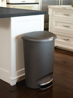 Simplehuman Kitchen Trash Can 13 Gallon Step Bin Slide Lock Lid Gray New