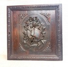 Large Antique 19th Century Architectural Salvage Art Theme Door Sculpture Panel