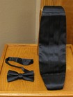 Cummerbund And Bow Tie Satin  rental Quality  Washable Many Colors Red  Black
